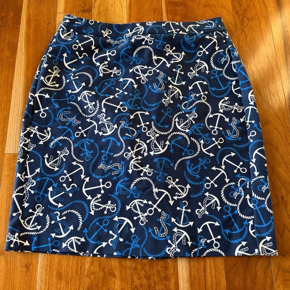 Banana Republic Dresses & Skirts - Banana Republic skirt with anchors boating theme blue size 4